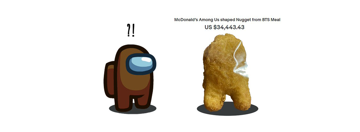 McDonald's Among Us Shaped Chicken Nugget From BTS Meal Was Sold for $100K on eBay