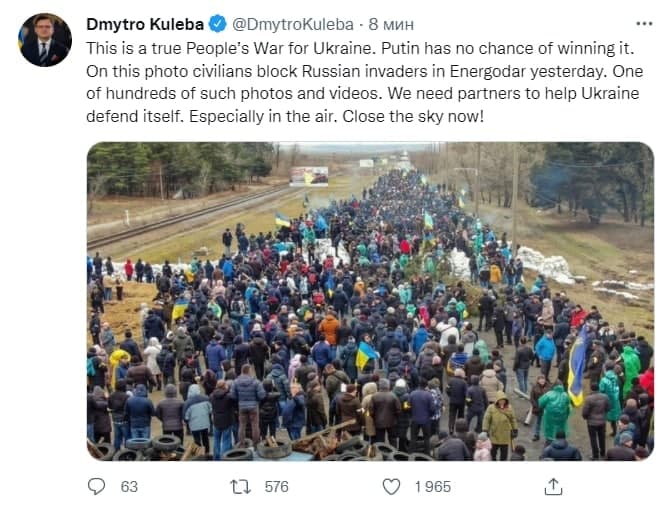 "This is a real people's war for Ukraine."