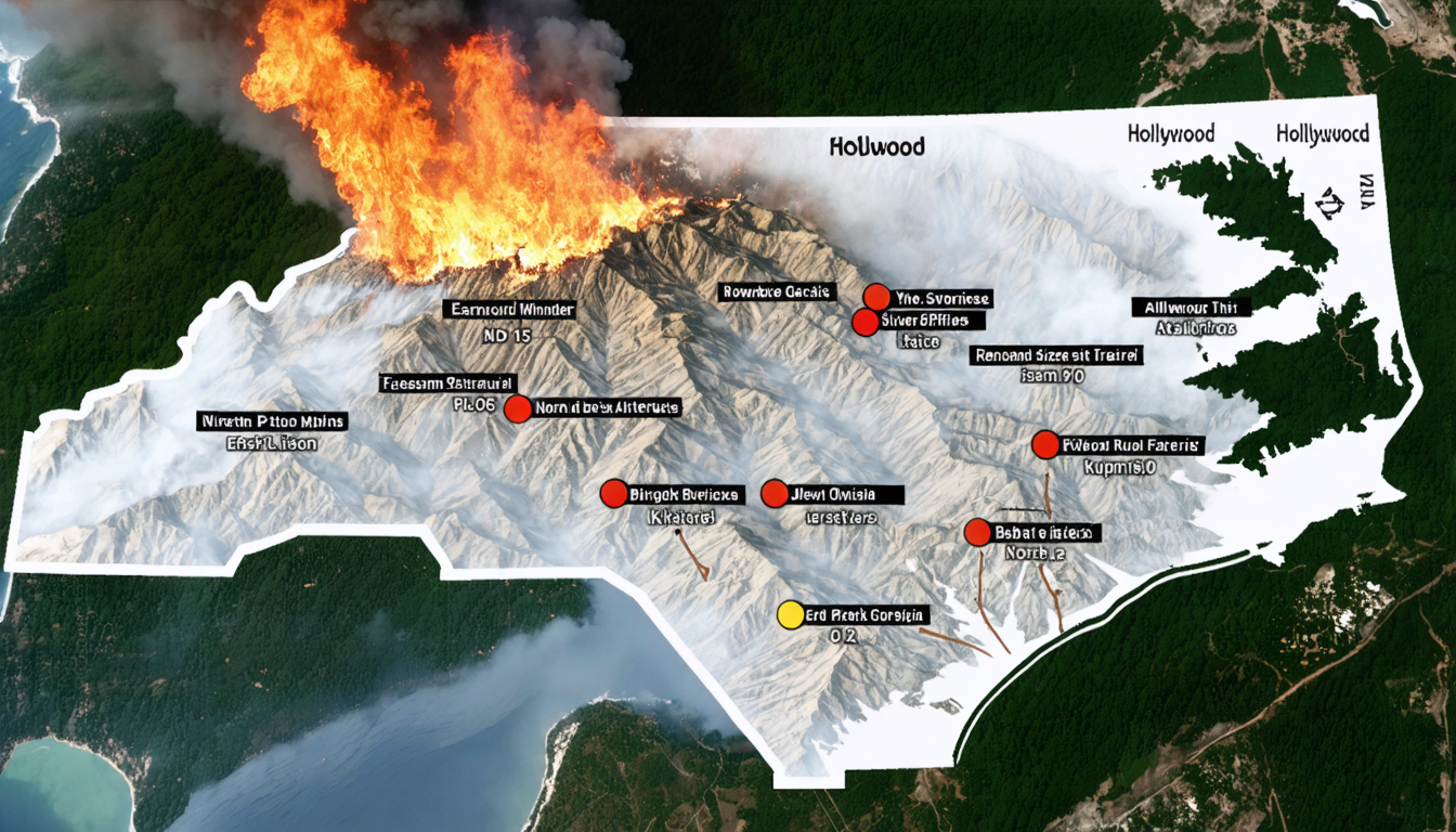 Map Reveals Surprising Proximity of Celebrity Homes to North Carolina Wildfires