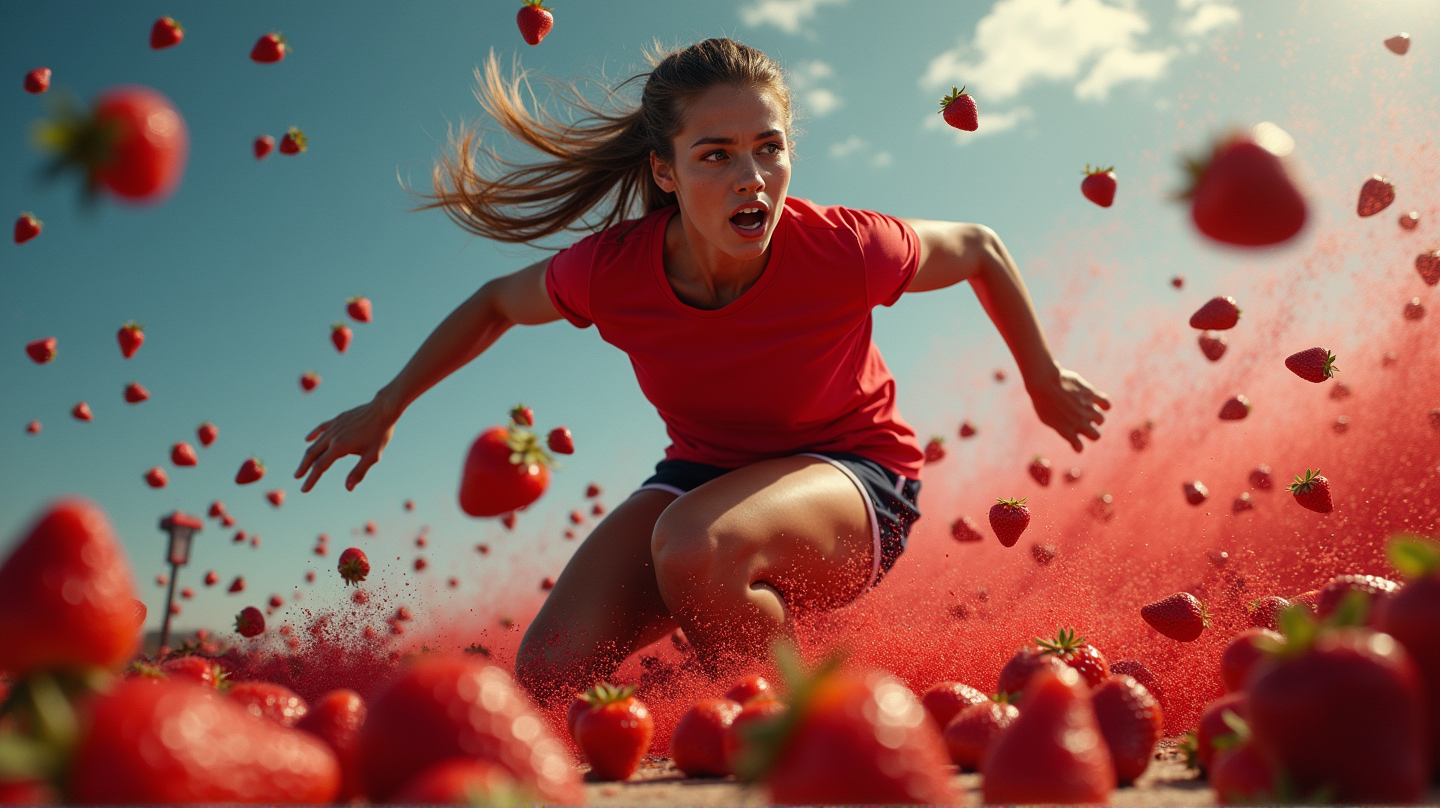 Watch the Incredible Moment: World Record Set by Woman Eating 313 Grams of Strawberries in Just One Minute!