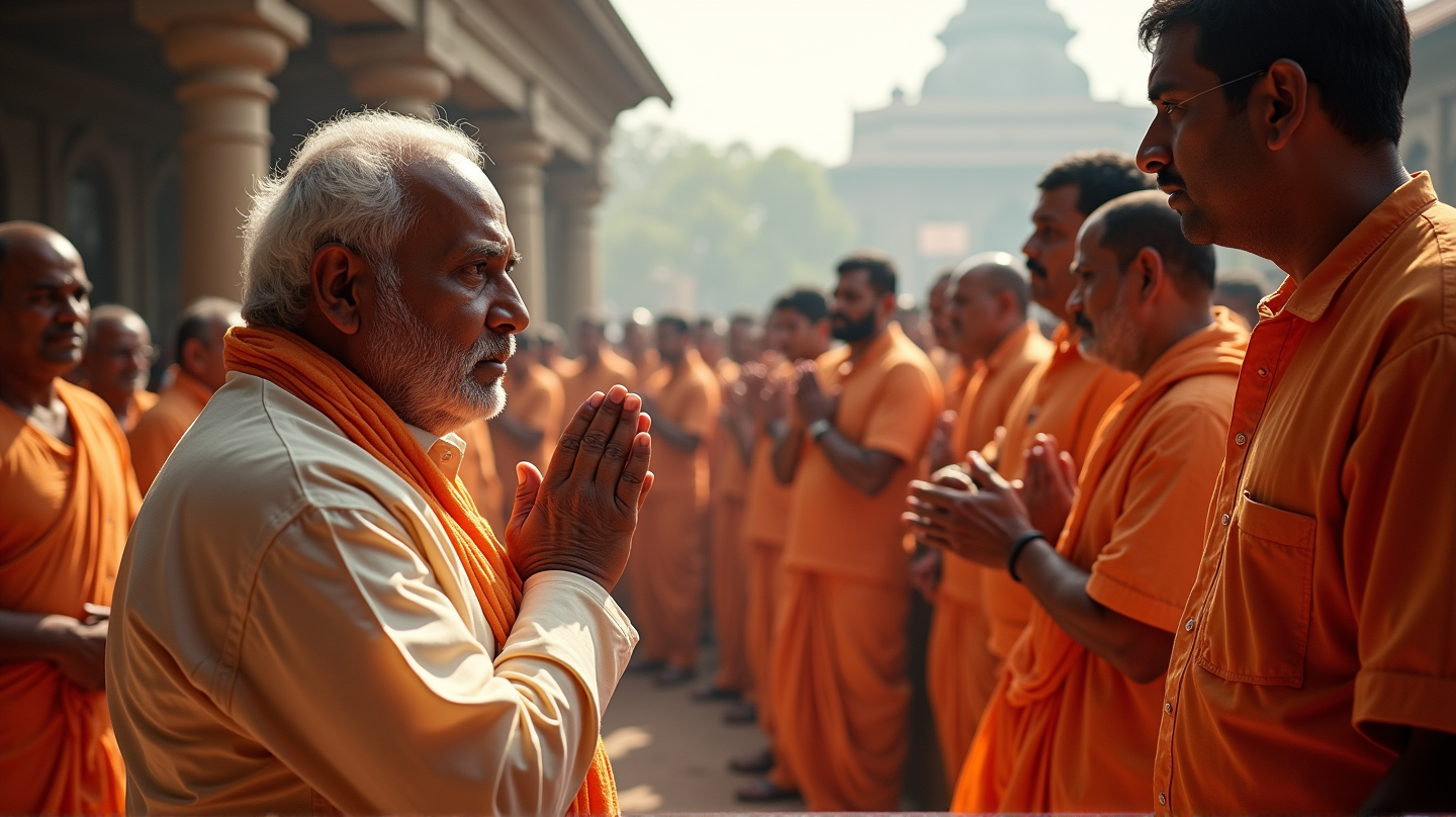 BS Yediyurappa's Temple Visit and Show of Solidarity with MCC Strikers