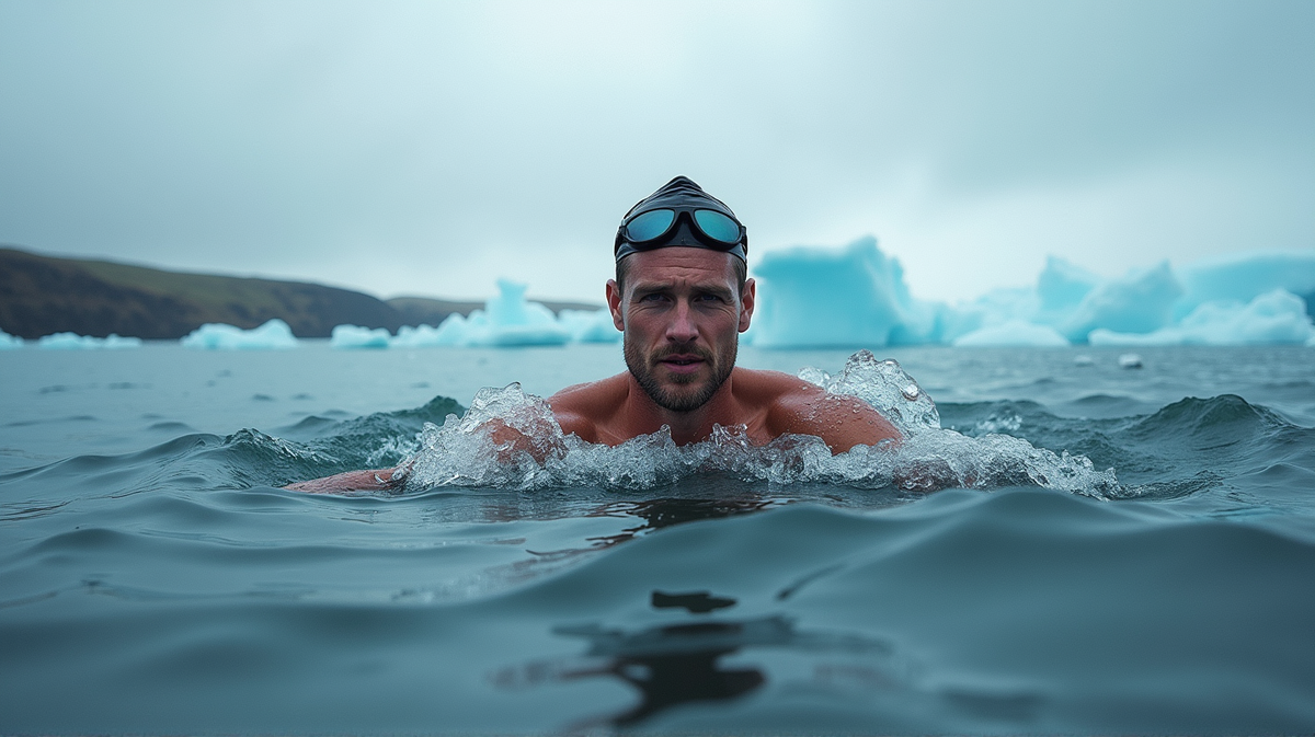 Historic Waters of Iceland Conquered by British Swimmer