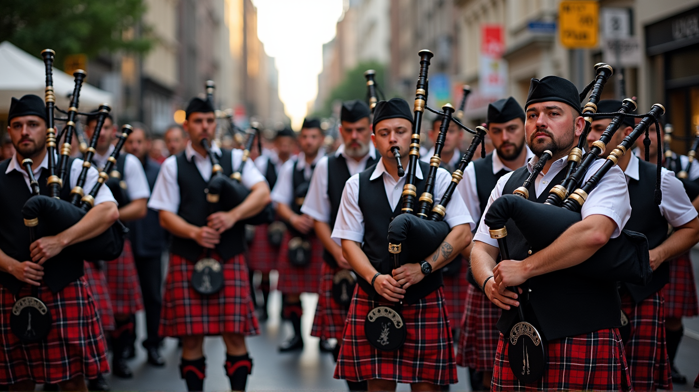 Historic Harmony: Bagpipers Unite in Melbourne for an Epic World Record