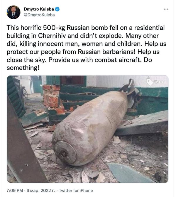 Dmytro Kuleba asks to close the sky over Ukraine