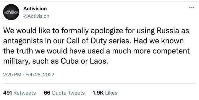 Trolling from the Activision game company