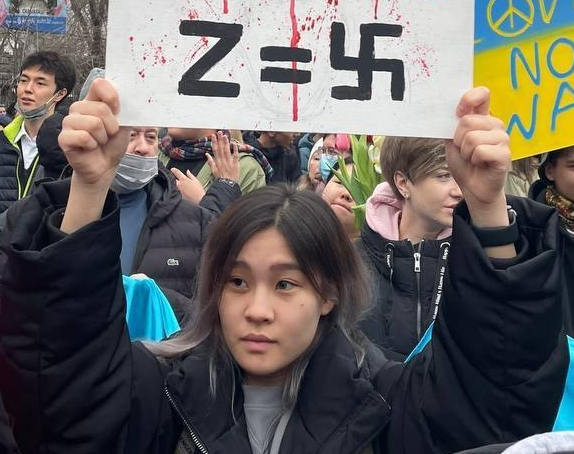 The display of the "Z" symbol may soon be equated with the demonstration of swastikas