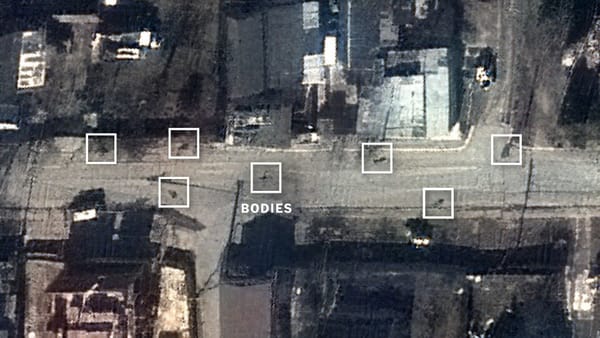 Satellite Images Show Bodies Lay in Bucha for Weeks
