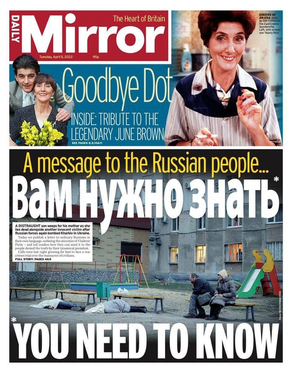Daily Mirror Published a Letter Written in Russian to Enlighten Russians of the Truth