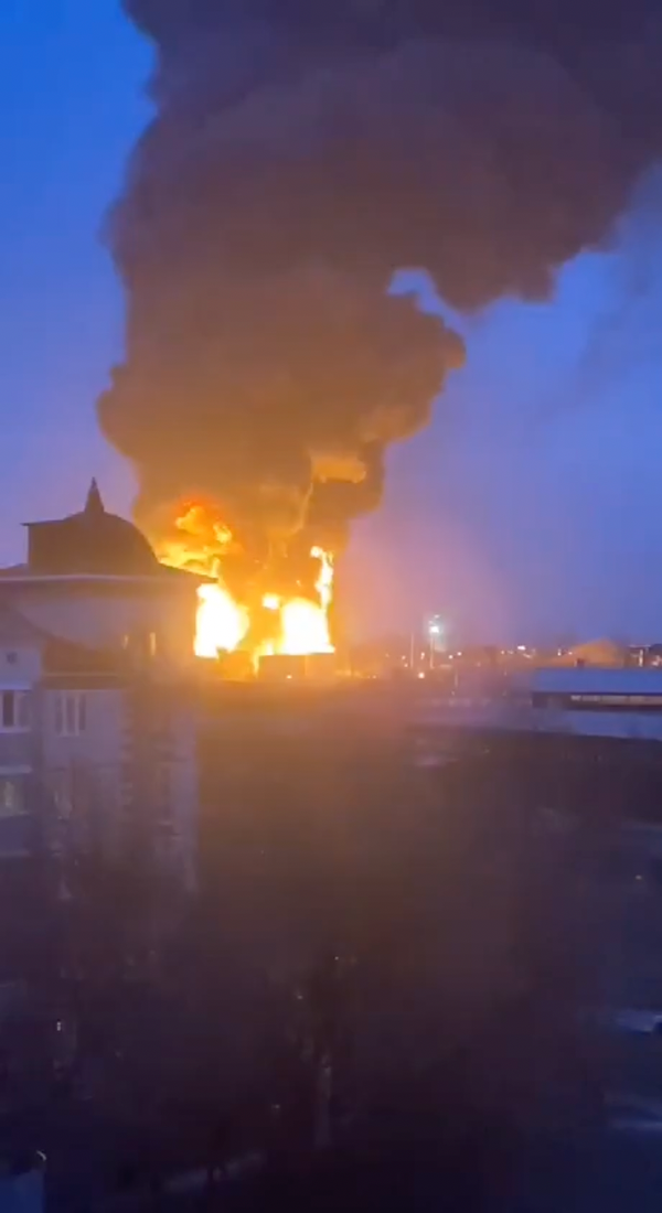 Oil Depot Caught Fire in Russia’s Belgorod