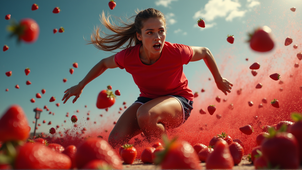 Watch the Incredible Moment: World Record Set by Woman Eating 313 Grams of Strawberries in Just One Minute!