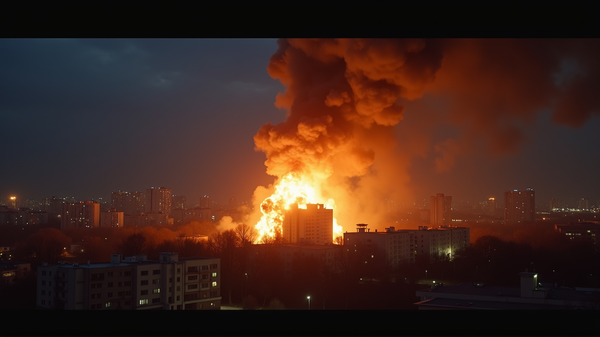 Devastating Russian Air Strike Sets Kyiv Government Offices Ablaze