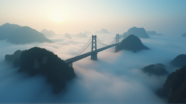 A Skyward Marvel: China's Iconic Tallest Bridge Welcomed by the World